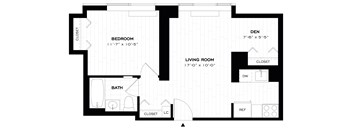 1 Bed/1 Bath Den-A02