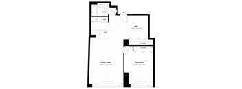 A black and white image of a floor plan for a house.