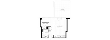 A black and white image of a floor plan for a house.