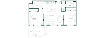 2 Bed/2 Bath-2C