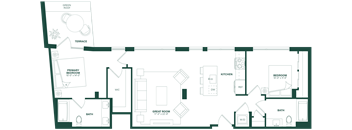 2 Bed/2 Bath-2F
