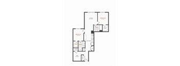A black and white floor plan of an apartment.