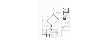 A black and white image of a house floor plan.
