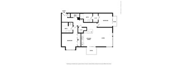 A black and white image of a floor plan for a house.
