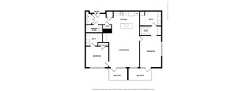 A black and white image of a floor plan for a home.