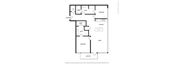 A black and white image of a floor plan for a home.