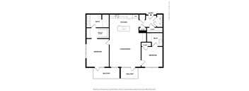 A black and white image of a floor plan for a home.