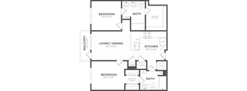 A floor plan of a house with labeled rooms and dimensions.