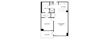 A black and white image of a floor plan for a home.