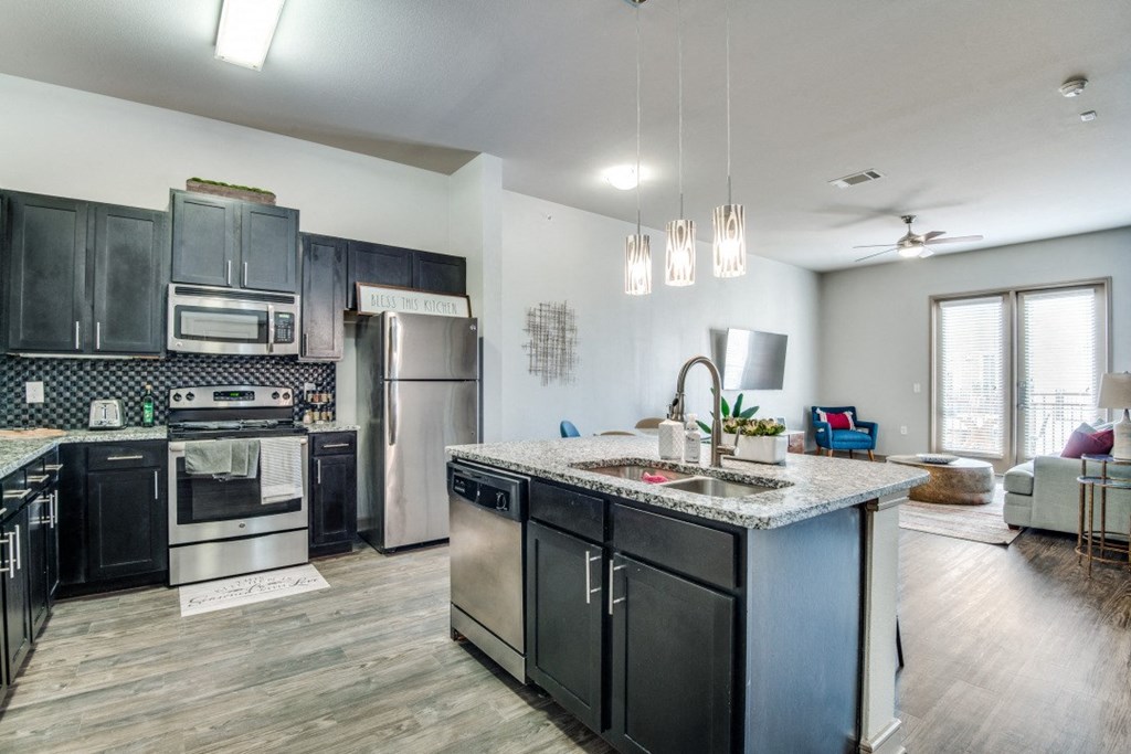 Beautiful kitchen with stainless steel appliances
