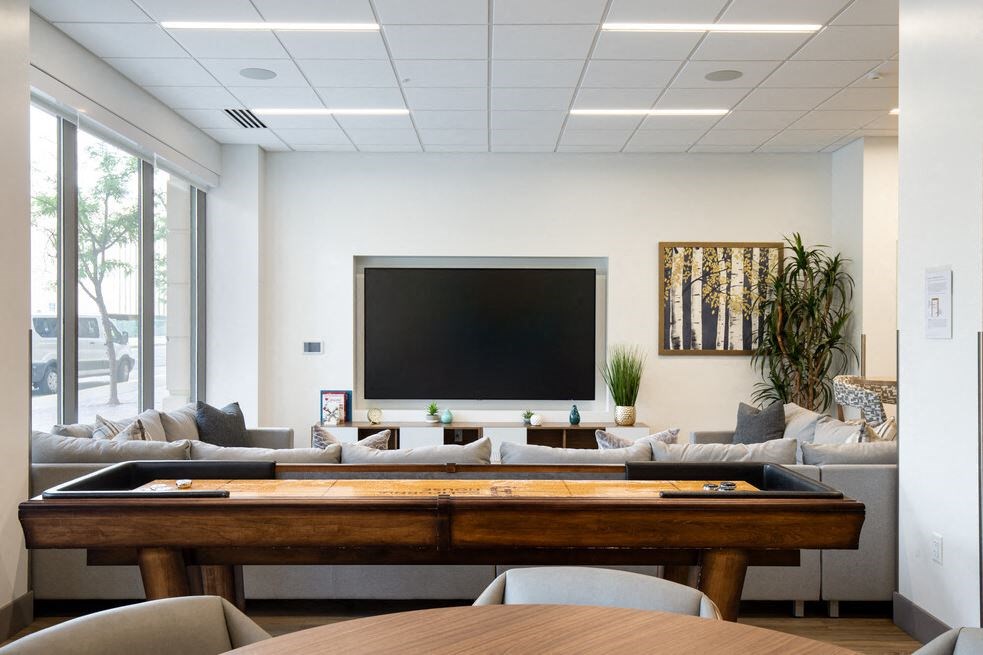 Game room with TV and lounging area