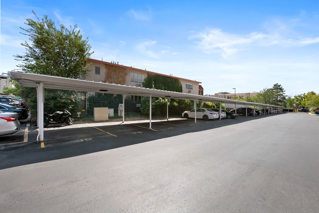 Covered parking at Garden Apartments in Salt Lake City Utah