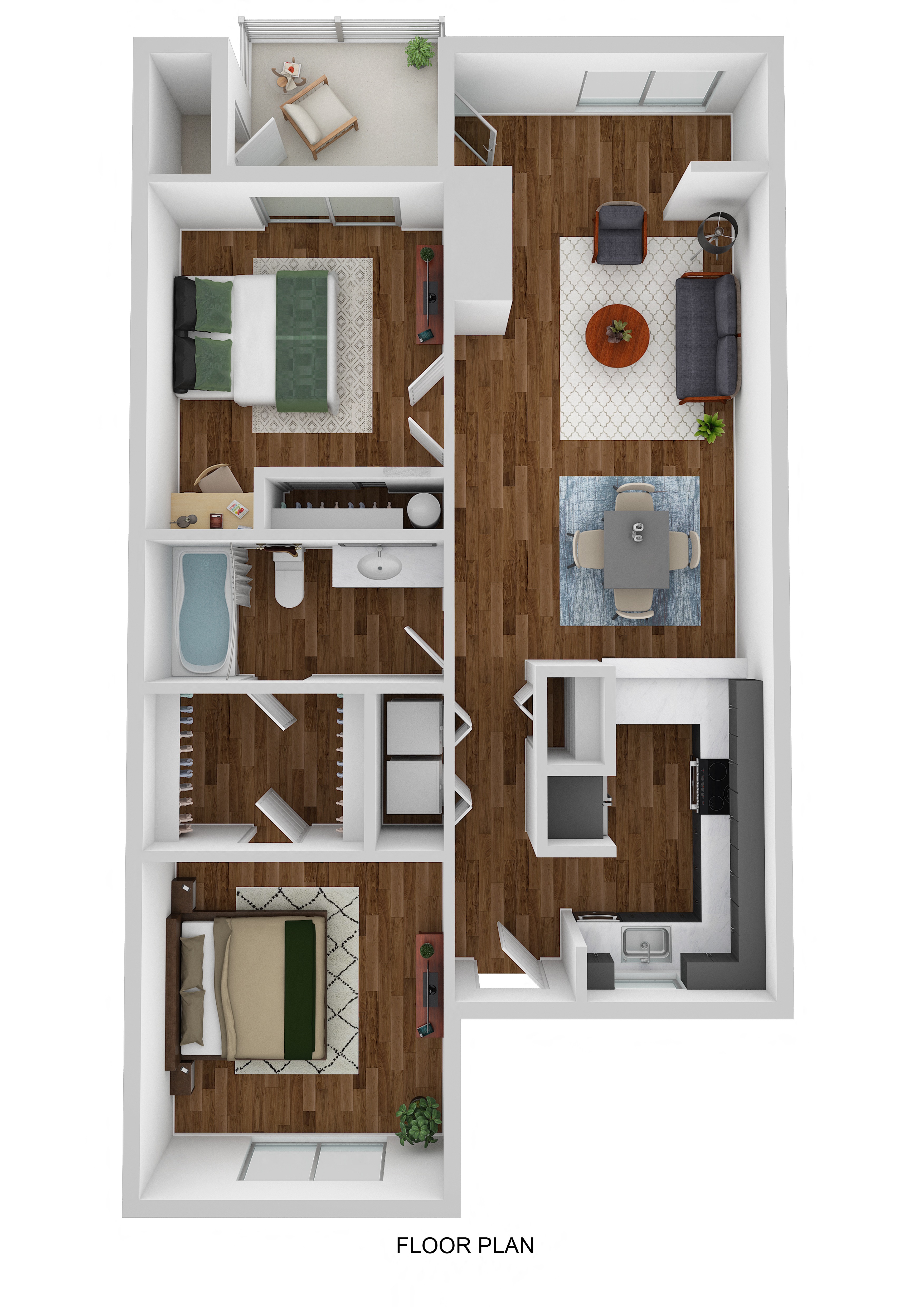 3D floor plan of the Juniper