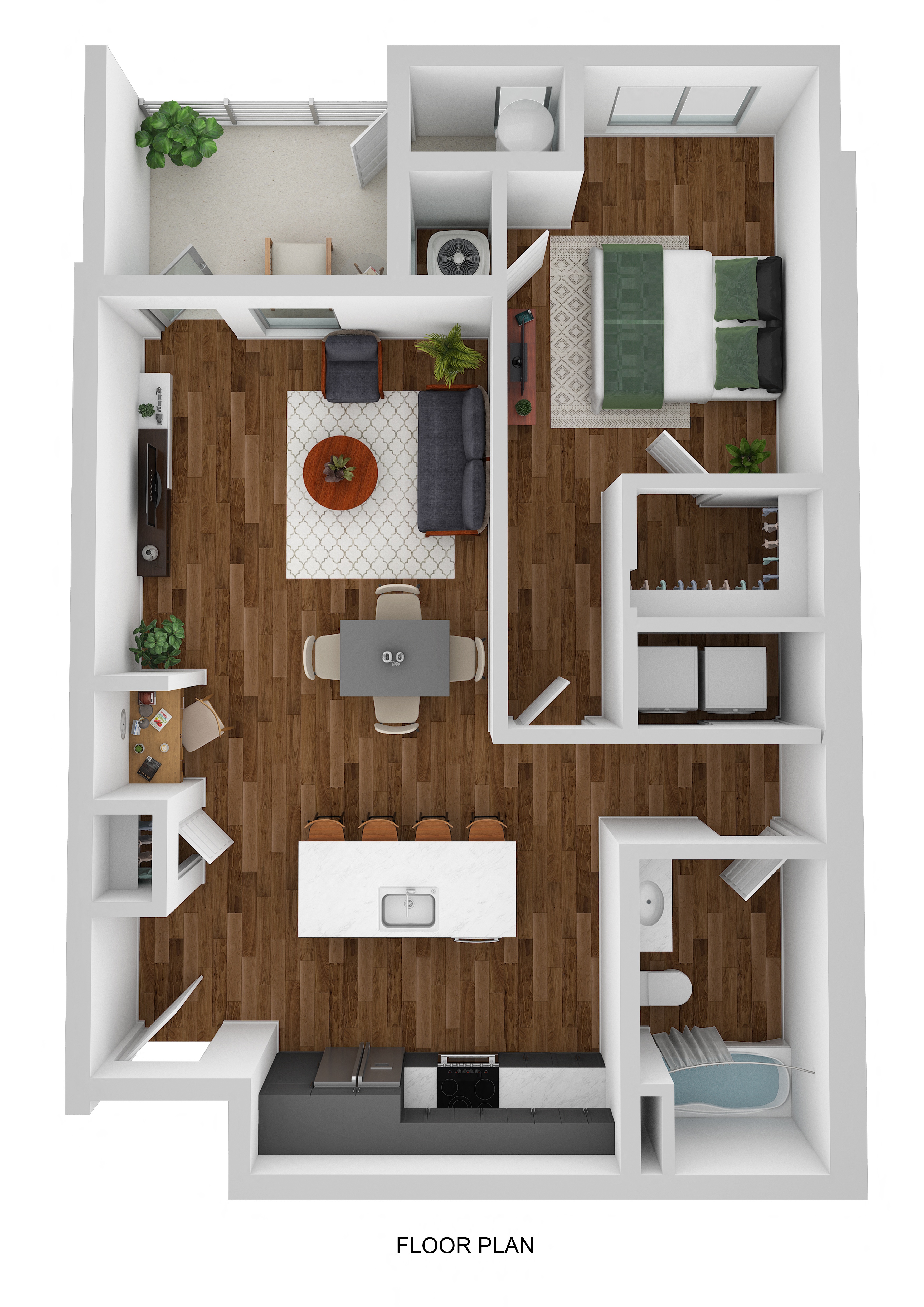 3D floor plan of the Lilac