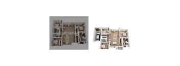 Two floor plans of a house with the word