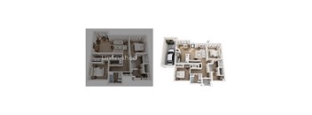 Two floor plans of an unfinished house.
