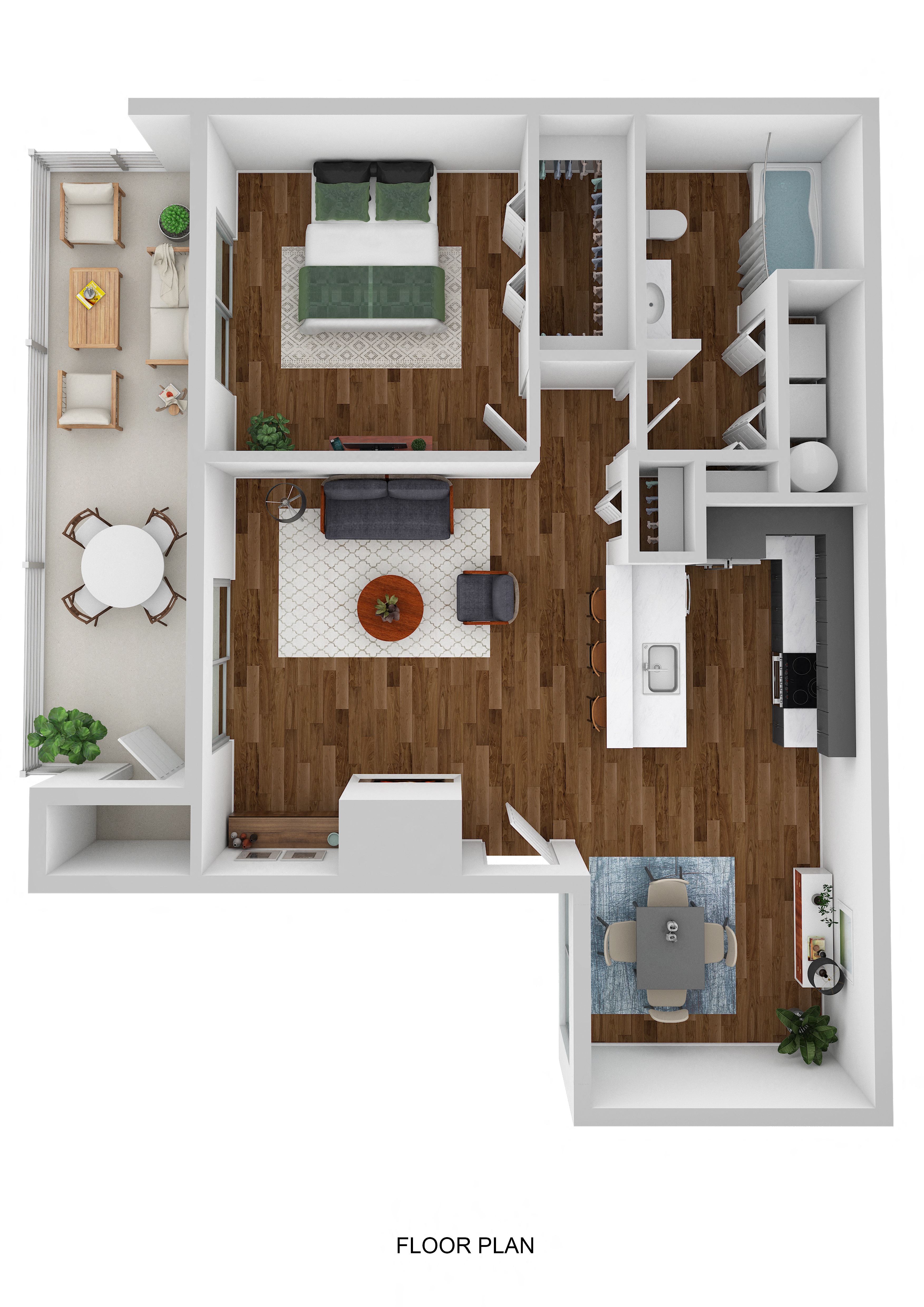 3D floor plan of the Walnut
