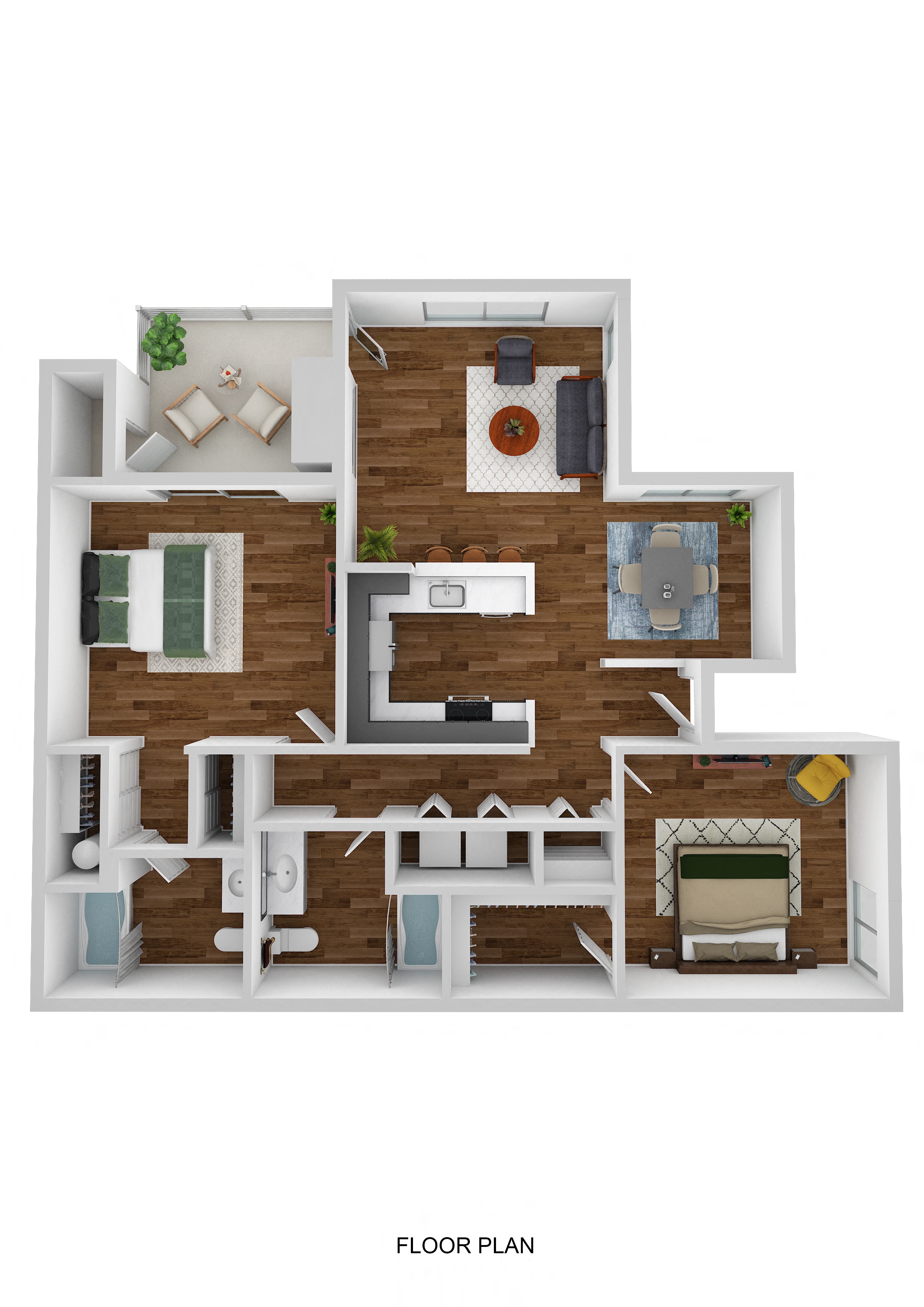 3D floor plan of the Willow