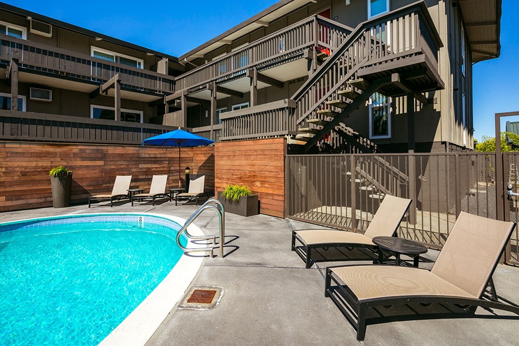 Resort Inspired Pool with Sundeck at 1038 on Second, Lafayette, CA