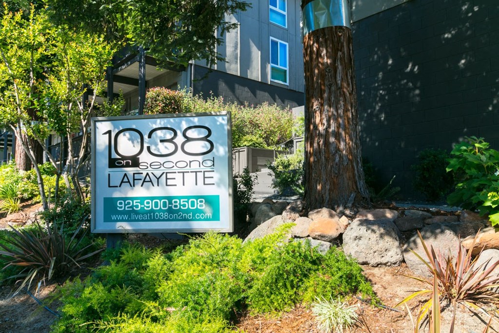 Property Signage at 1038 on Second, Lafayette, CA, 94549