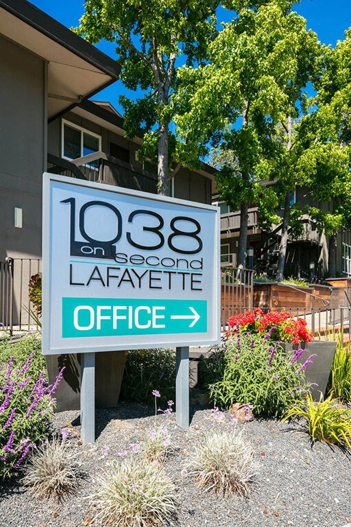 Leasing Office Signage at 1038 on Second, Lafayette, CA