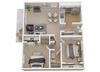 2 Bedroom 1 Bath Floor Plan 2 Bedroom 1 bath Floor Plan at 1038 on Second, California