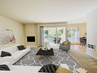 Living Room With Private Balcony Living Room With Private Balcony at Carriage House Fremont, CA 94536