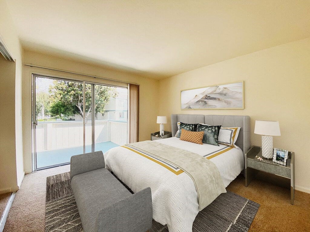 Beautiful Bright Bedroom With Wide Windows at Oak Pointe, Fremont, CA