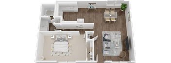 Spacious Large One Bedroom Floorplan at 2120 Valerga, Belmont, CA