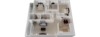 Three Bedroom C Floorplan with 1195 Sq. Ft. at Oak Pointe, Fremont, CA