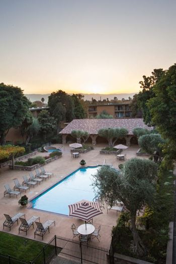 Aerial Pool View at The Monterey Apartments in 95117