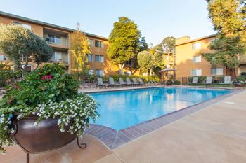 Shimmering Swimming Pool at The Monterey Apartments in San Jose, California