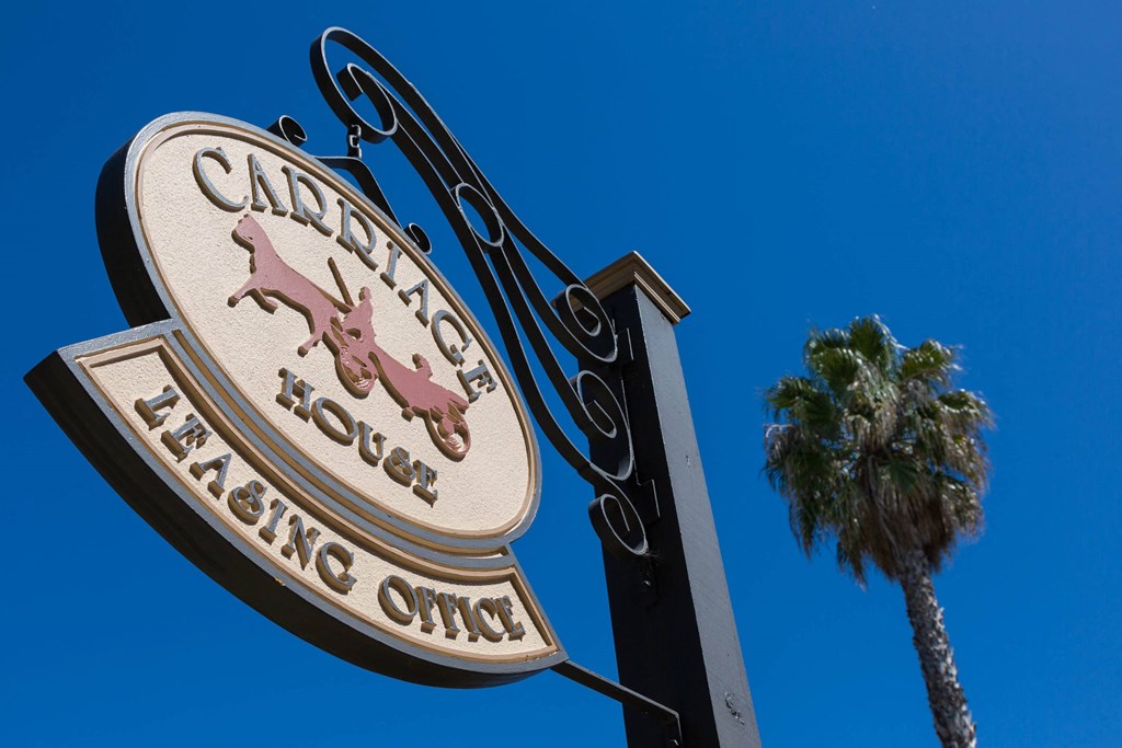 Welcoming Property Signage at Carriage House, Fremont, CA 94536