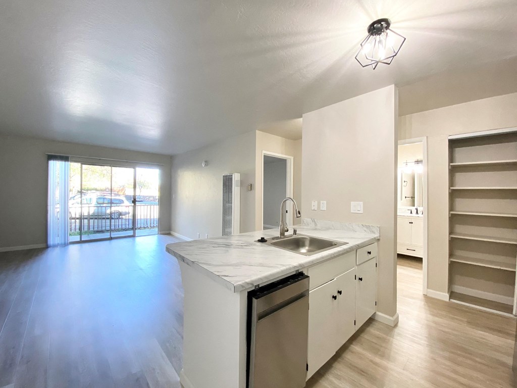 Kitchen With Modern Lighting at The Morgan, Lafayette, CA