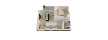 Large One Bedroom with 650 Sq. Ft. at Diablo Pointe in Walnut Creek, California