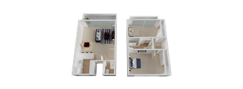 Large Two Bedroom Split-Level with 1040 Sq. Ft. at Diablo Pointe in Walnut Creek, CA