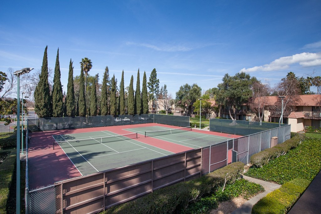Aerial View Of Tennis Courts at Valley West, San Jose, CA