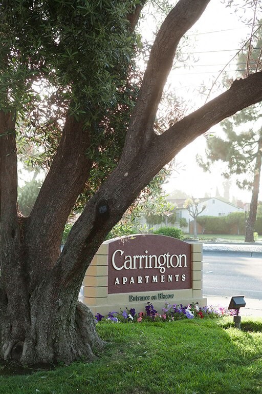 Welcoming Property Signage at Carrington Apartments, Fremont