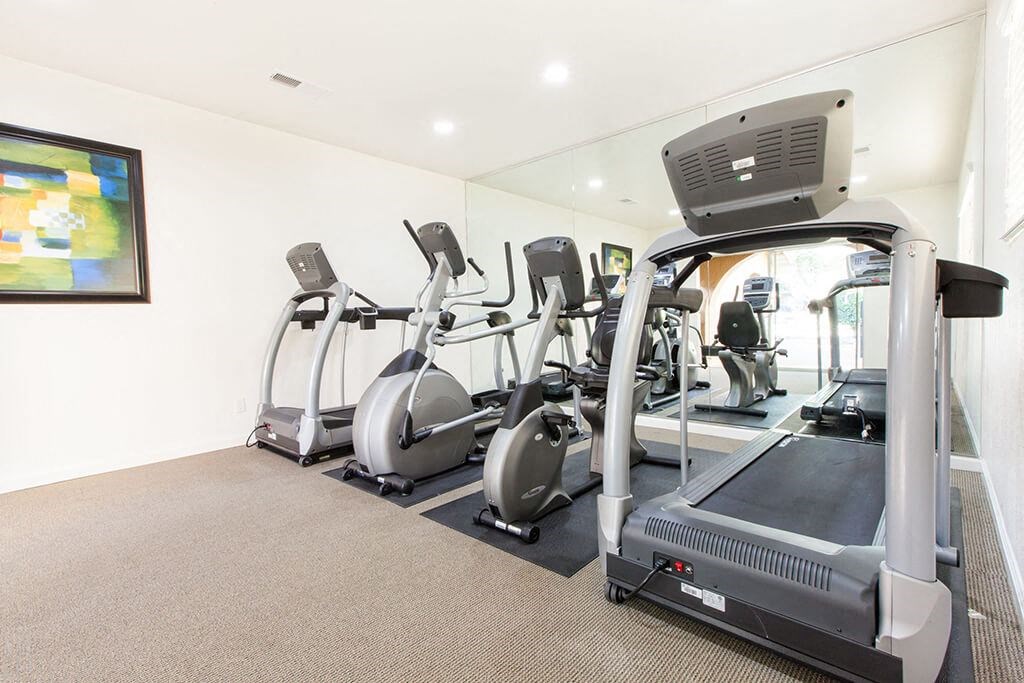 Fitness Center With Modern Equipment at The Monterey, California, 95117
