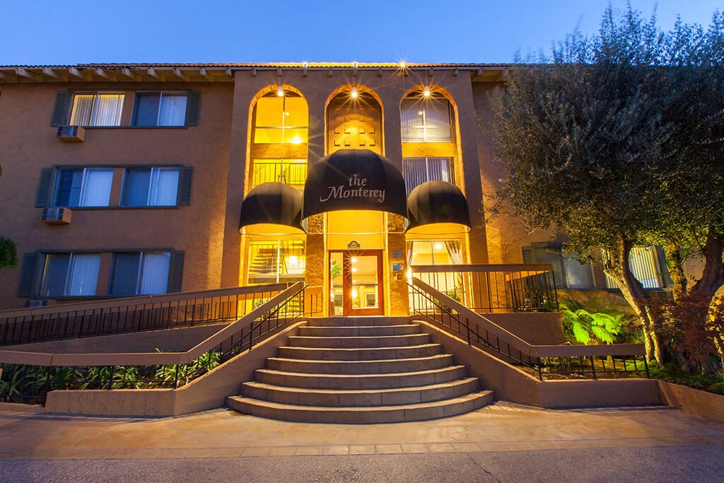 Property Exterior In Night at The Monterey, California