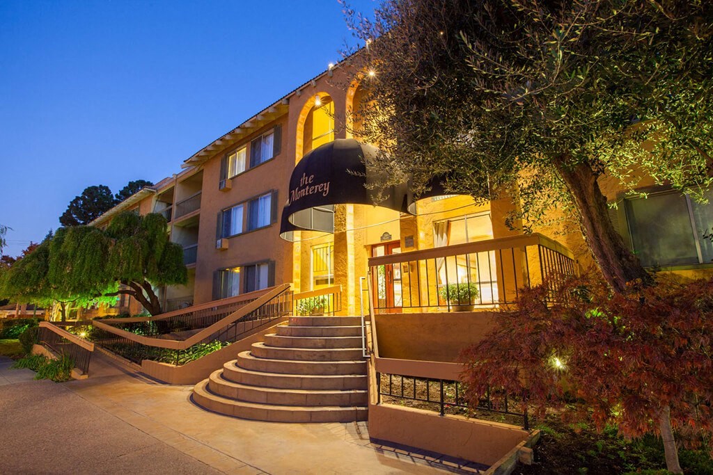 Elegant Exterior View at The Monterey, San Jose