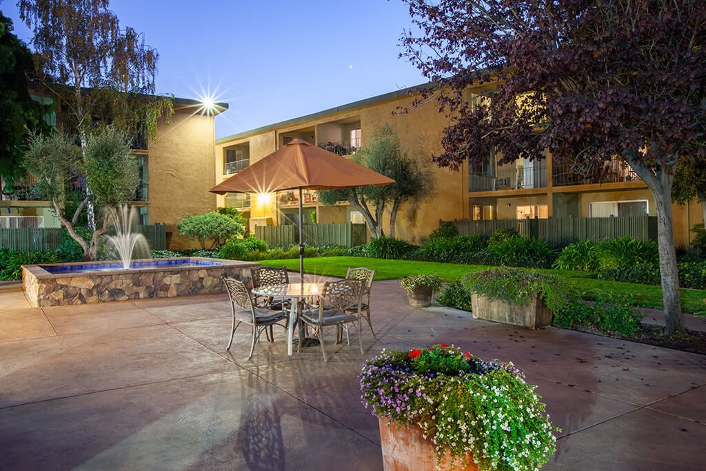 Shaded Outdoor Courtyard Area at The Monterey, San Jose