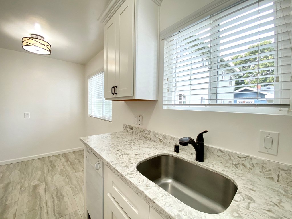 Double Stainless Steel Sink at Jefferson Street, California