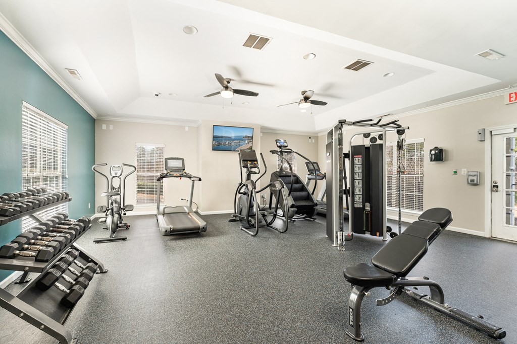 Modern Fitness Center at WildForest Apartments, Birmingham, AL
