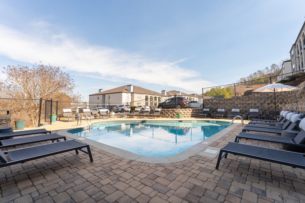 resort style swimming pool at our apartments at WildForest Apartments, Birmingham, 35209