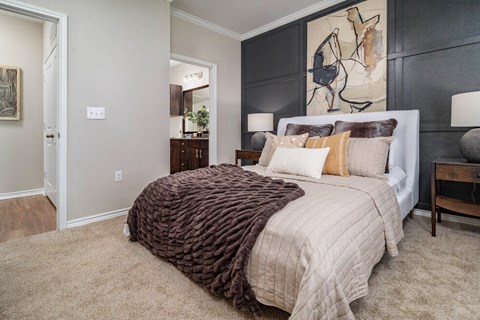 Cozy bedroom at Pecan Springs, Texas