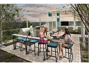 Relaxing Outdoor Lounge Area at The Pearl, Silver Spring, Maryland