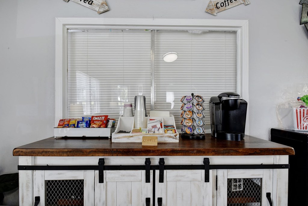 Coffee maker at Valley Ridge, Texas