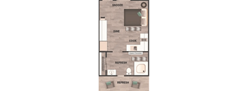 Aspen Floor Plan at Dream Island Apartments, Steamboat Springs