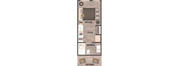 Cottonwood Floor Plan at Dream Island Apartments, Steamboat Springs, Colorado